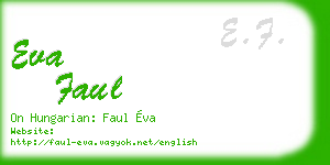 eva faul business card